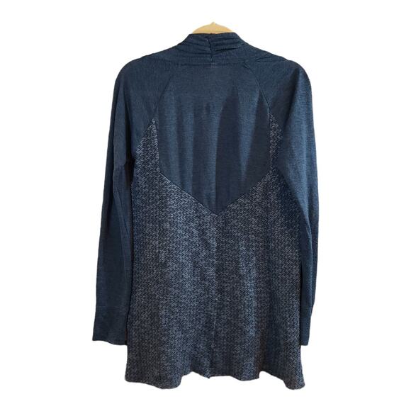 Tiny Anthropologie Stratigraphy Open-front Waterfall Cardigan in Blue Women's S - Picture 5 of 7